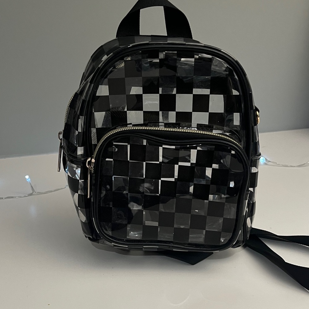 Stylish Black Checkered Van’s Backpack